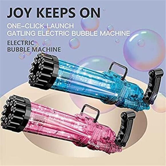 2 Pack 21 Holes Bubble Machine Bubble Gun 2022 Cool Toys - Picture 1 of 6